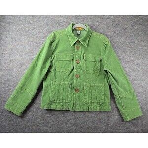 Tulle Cotton Blend Corduroy Jacket Long Sleeve Pockets Button Front Womens 1X